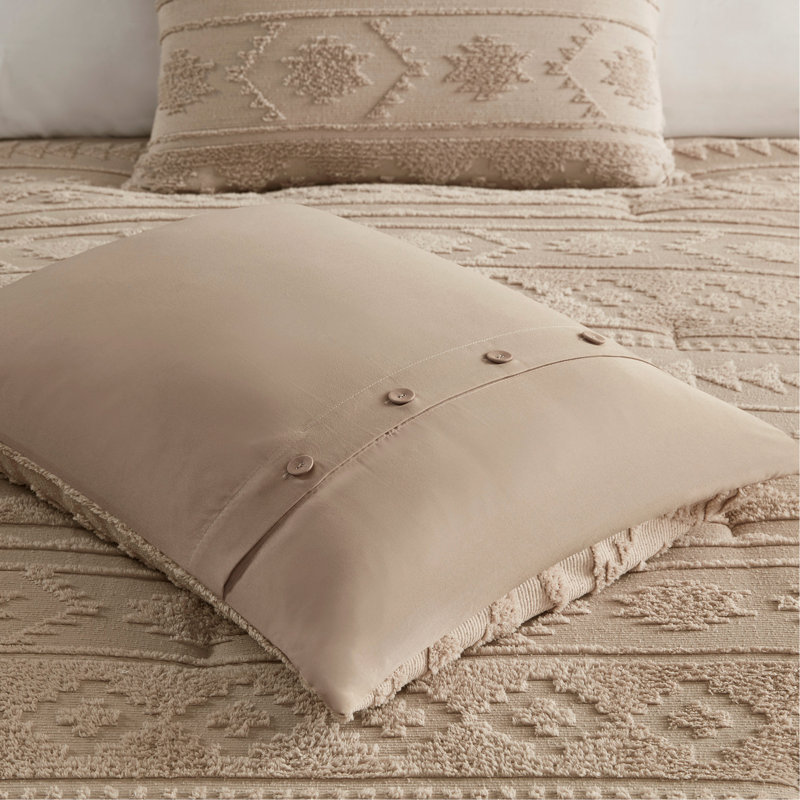Ensemble d'édredon surdimensionné en chenille 2 pièces