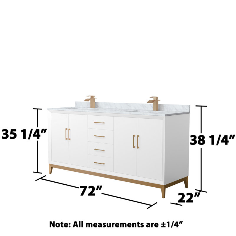 72'' W Vanity, Bronze