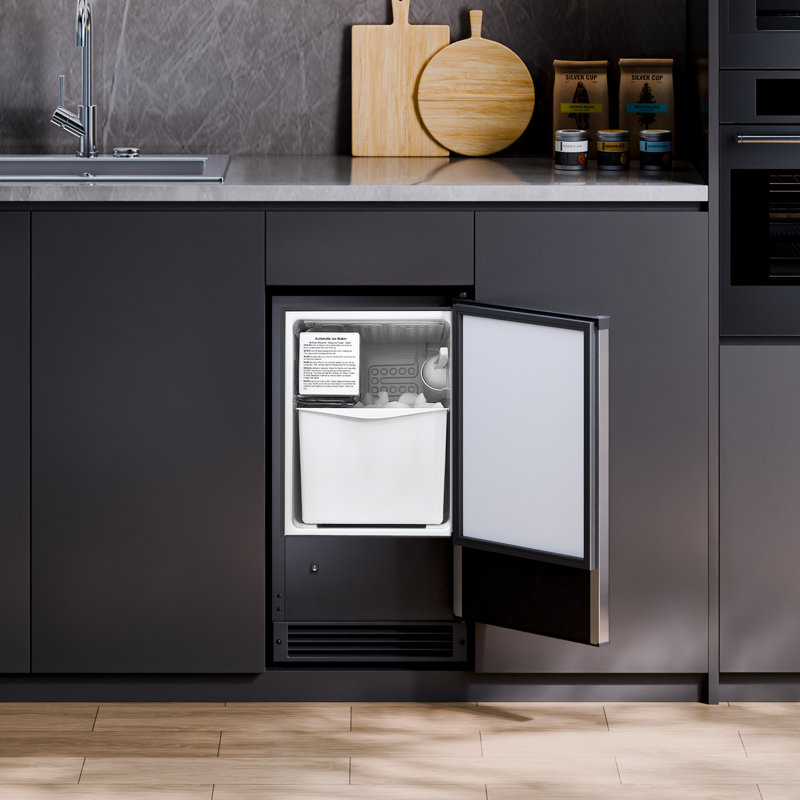 Undercounter Ice Maker 15 Lbs/Day Built-in Ice Maker Machine w/ Reversible Door, 28.74" H x 17.13" W x 14.96" D