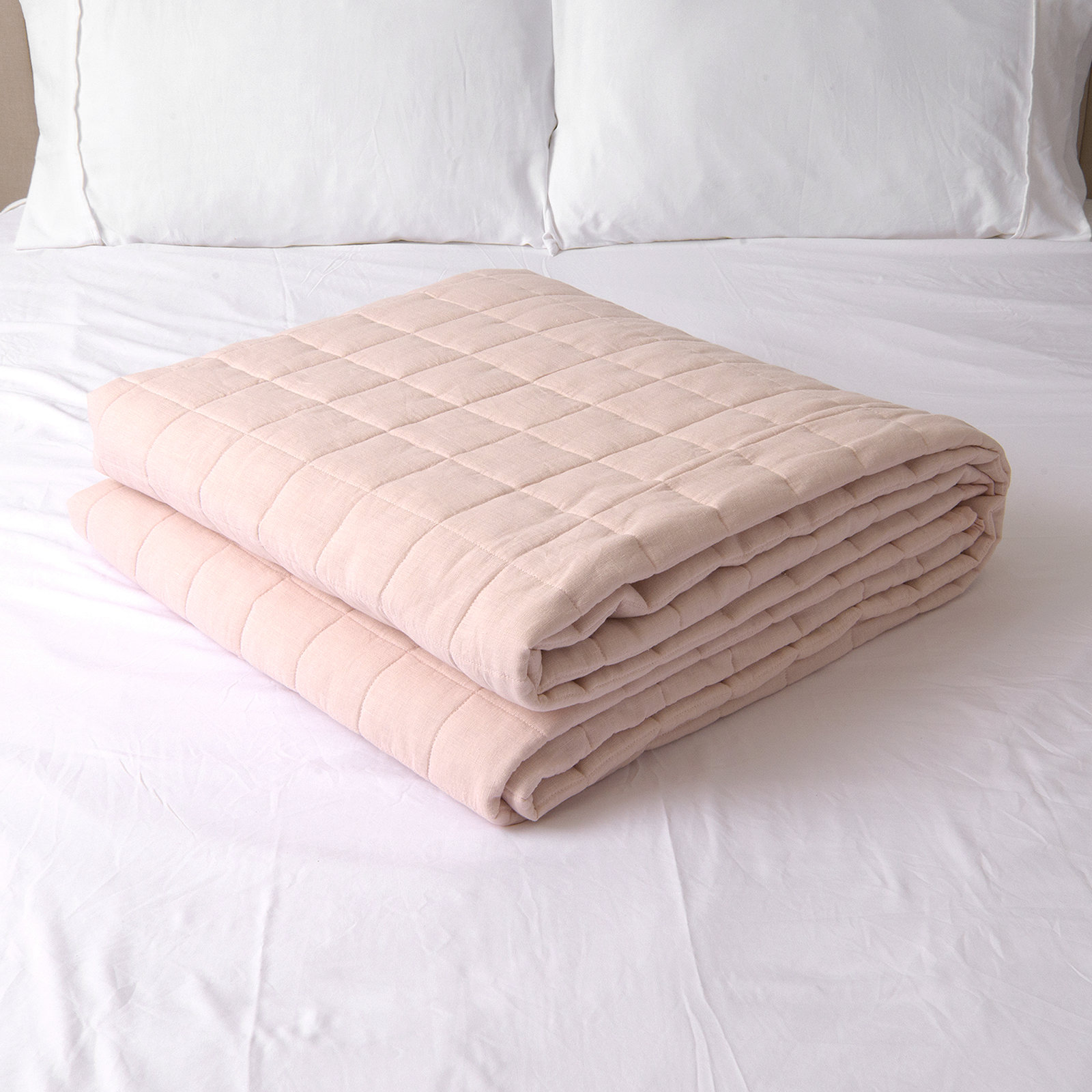 Hatley Linen Quilt Set, Pink, Queen Quilt