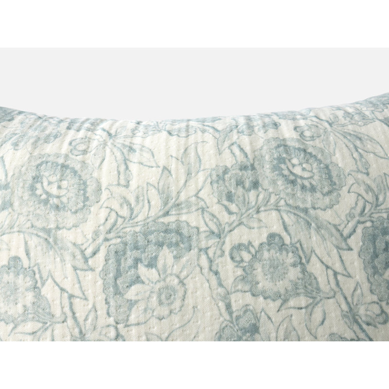 Balboa Organic Print Reversible Throw Pillow, Undyed w/Dew