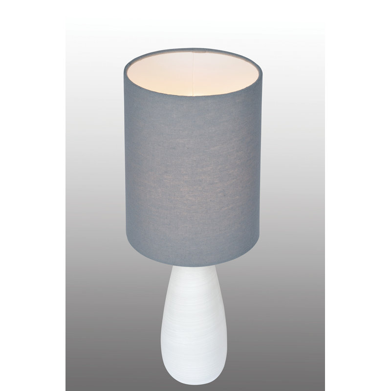 Torbert Standard Table lamp, White, Gray, 17'' H x 6'' W x 6'' D
