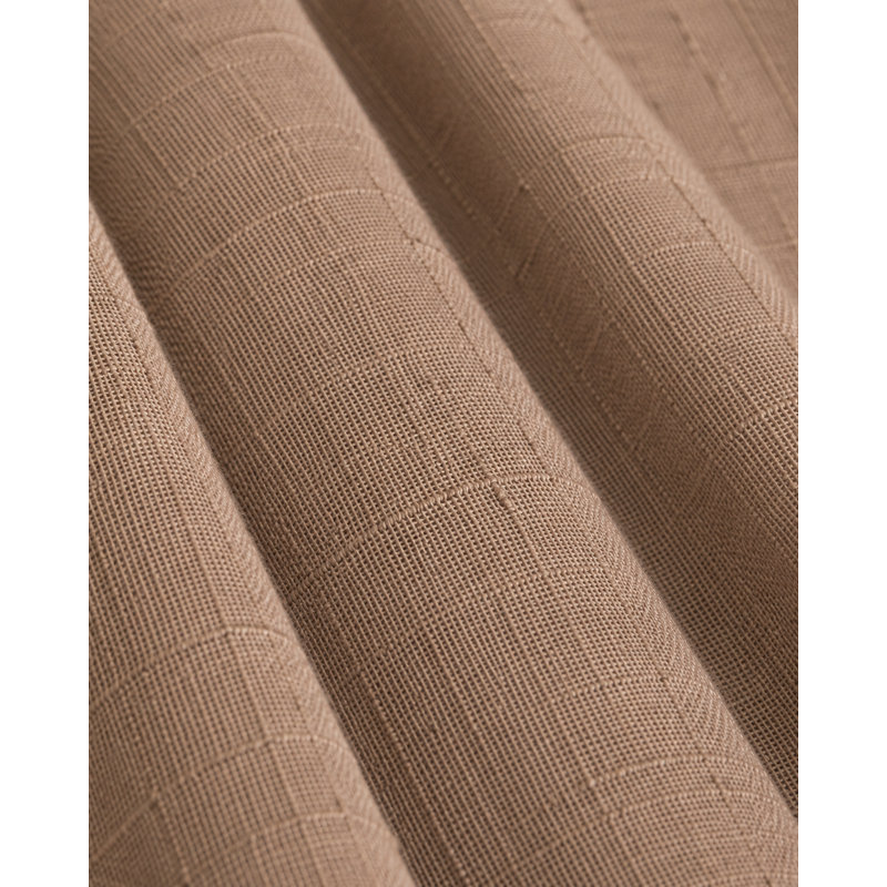 Panneau de rideau simple semi-diaphane avec passe-tringle Belana Amabelle, 54 po x 108 po, Moka