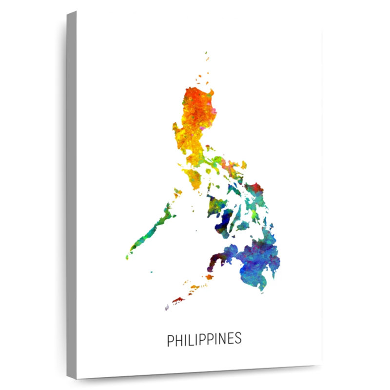 Carte d'aquarelle à Aliaz, Philippines I, H 30 po x l 20 po