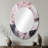 Solid Marble Paint Artwork III - Large Oval Wall Mirror On Metal-1965388003