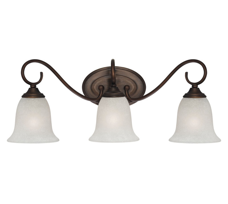 Tuthill 3-Light Dimmable Bathroom Vanity Light, Rubbed Bronze
