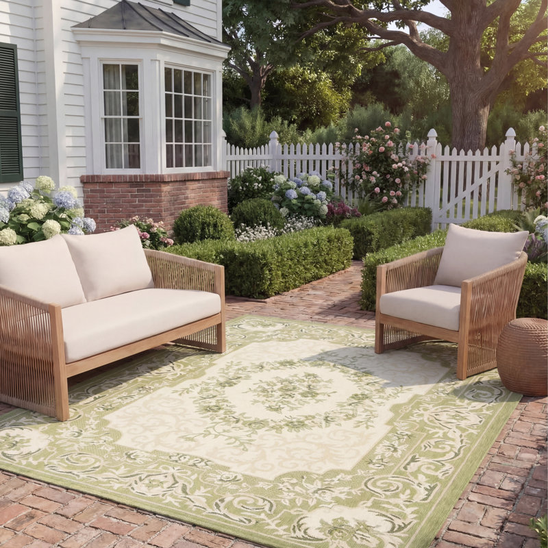 Galena Performance Oriental Indoor/Outdoor Area Rug, Rectangle 8' x 11'