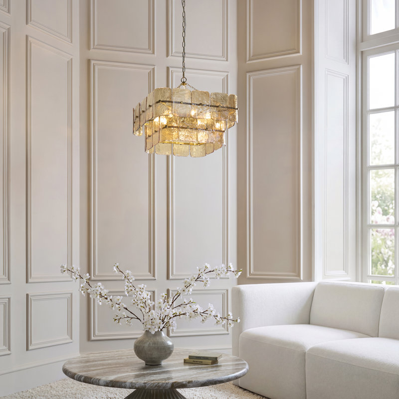 Unique / Statement Chandelier, Champagne Glass, 6 Light
