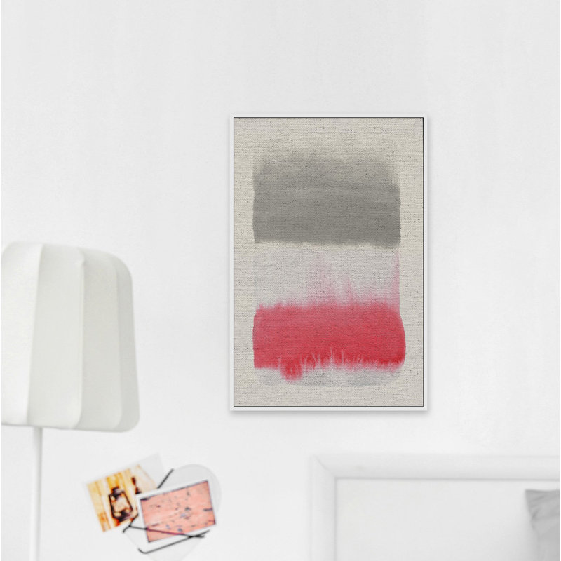 Rouge bavure-reproduction sur toile encadrée, H 30 po x l 20 po x P 3,5 po