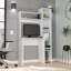Bureau, cinq tablettes, deux tablettes supérieures, blanc-1136438008
