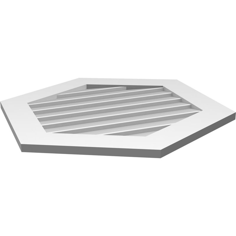 Ventilé vertical à pignon vertical en uréthane 6/12, H 1 po x l 28 po x L 30 po