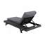 Ensemble de méridienne avec repose-tête, espace disponible sur un côté, bois d'acacia noir avec coussins de salon résistants à l'eau (gris foncé et 3 fois et 4 pouces) - version crème / beige assortie disponible-1648758435-1648758434