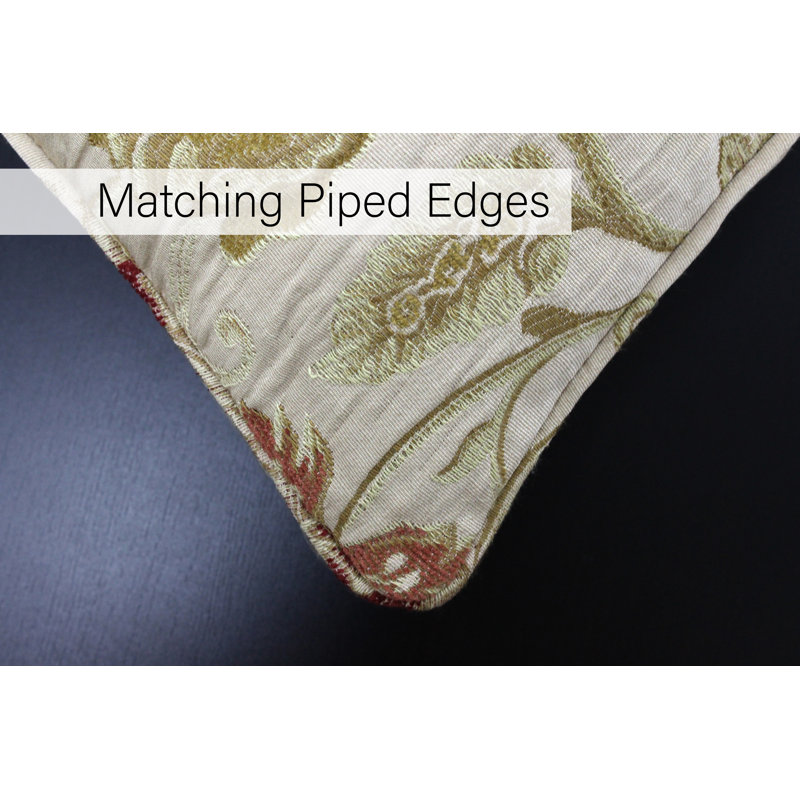 Zurich Floral Jacquard Cushion Cover, 45 x 45cm, Champagne Cream