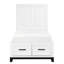 Lit plateforme simple en bois avec finition blanche et tiroir avec rangement