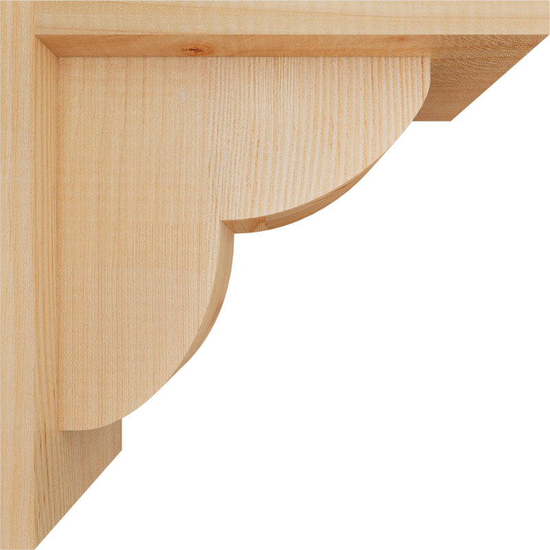 Corbeau Crestline avec contre-plaque, H 10 po x l 5,5 po x P 10 po, Sapin de Douglas, Lisse