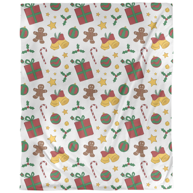 Tissu de décoration christmas, Blanc, L 54 po x l 36 po, Coton peigné pima
