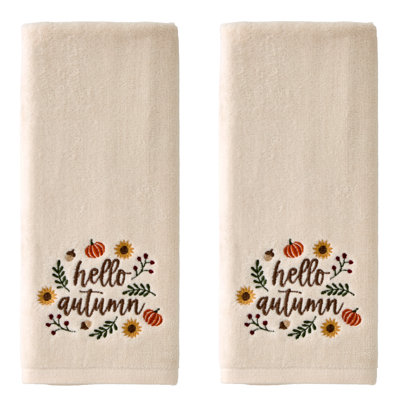 AUTUM WREATH EMB HAND-NATURAL