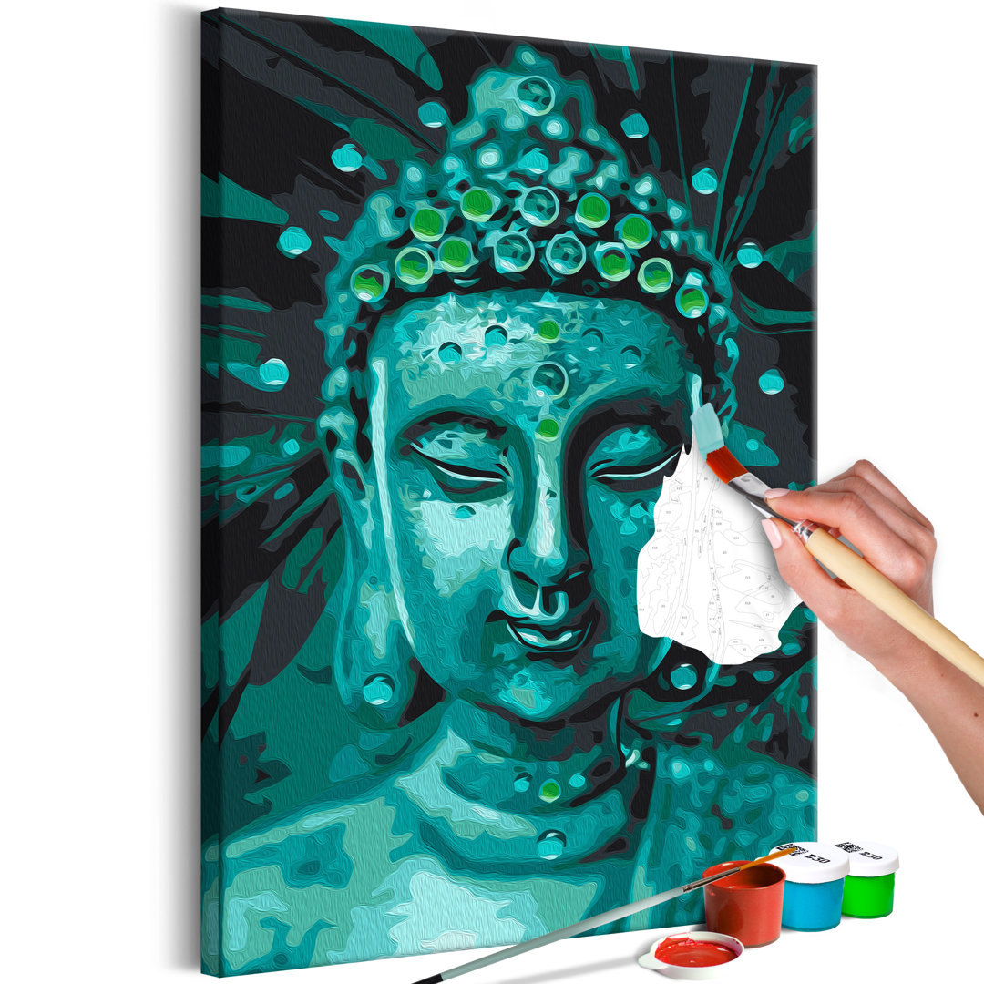 Leinwandbild Emerald Buddha - Malen nach Zahlen