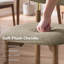 Chaise de salle à manger d'appoint Solon rembourrée en bois massif-95237293-95237294