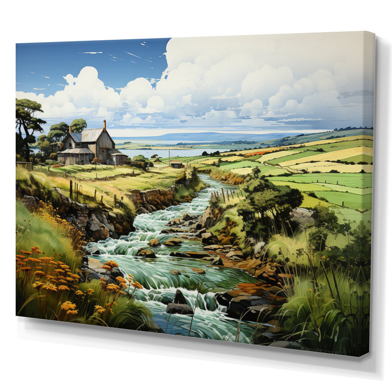 Irlande Emerald Isle This II, Toile tendue, H 12 po x l 20 po x P 1 po