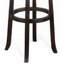 Ensemble de 2 tabourets pivotants Elon, rembourrés en similicuir noir, 30 pouces