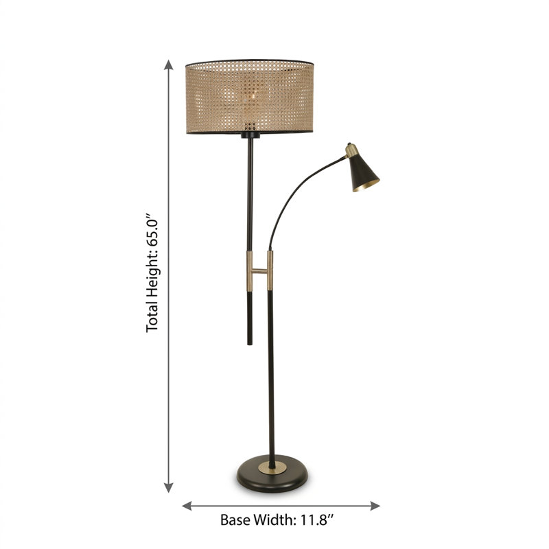 Lampe sur pied en osier Zephyr