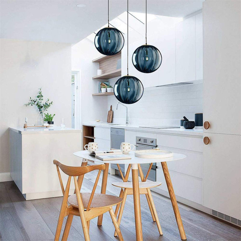 URBNLIVING 3 - Light Kitchen Island Pendant, Blue