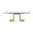 Rudolfine Glass Top Metal Base Dining Table