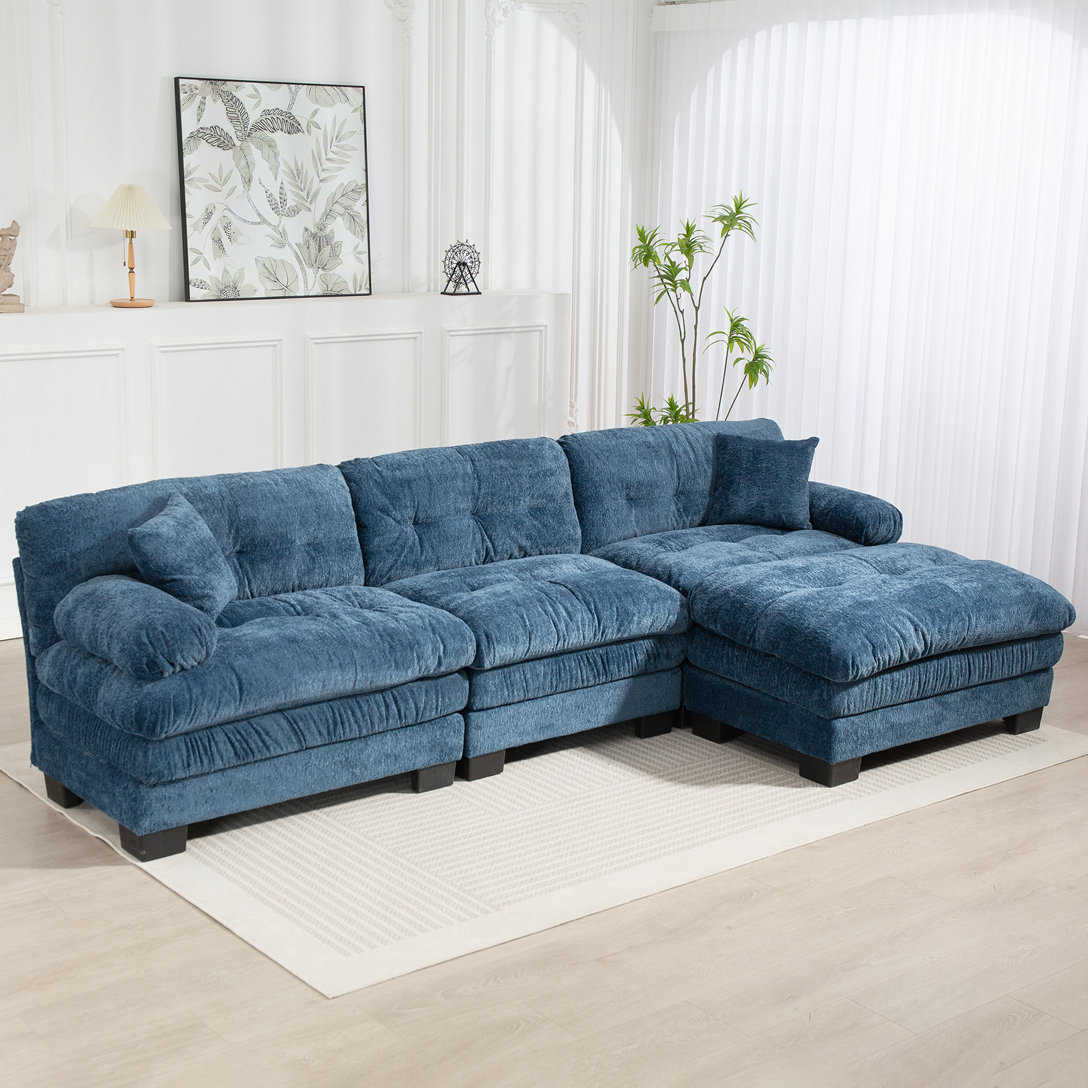 Latitude Run® L Shaped Modular Sectional Sofa with Deep Seating ...