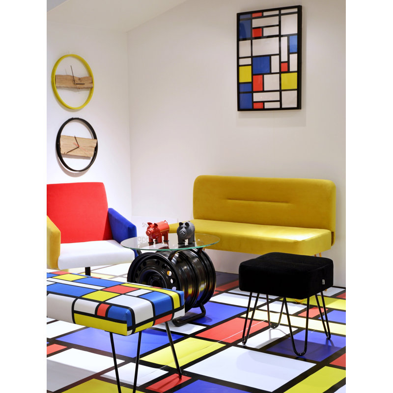 Metal Upholstered Bench
