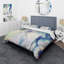 Ensemble de housse de couette moderne et contemporaine en microfibre bleu / mauve-35228246