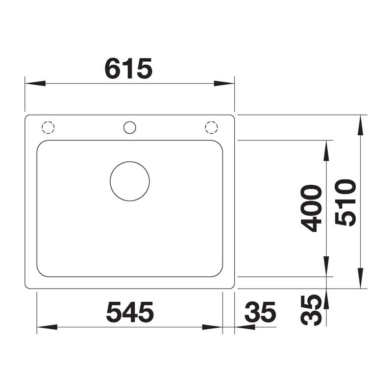 Naya Single Bowl Inset Kitchen Sink, Coffee