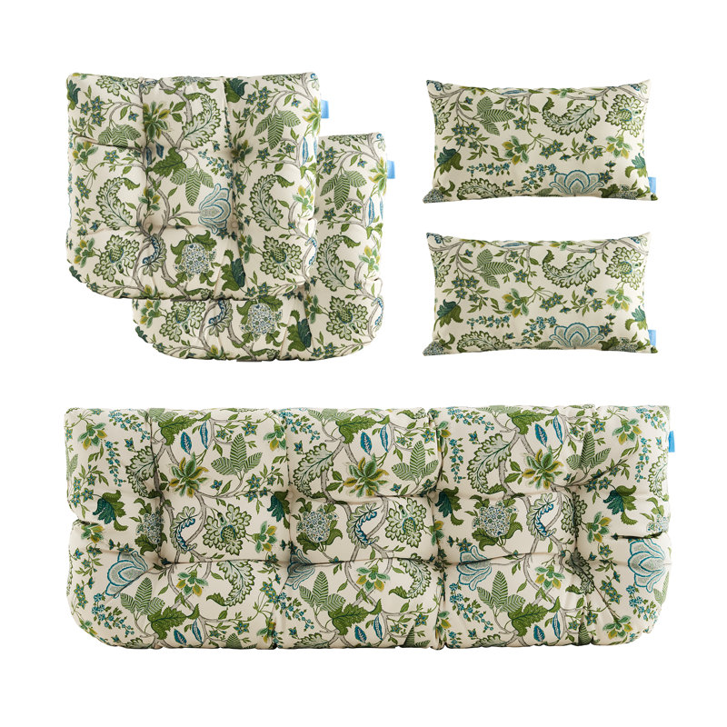 Outdoor Cushion, Green/Cream