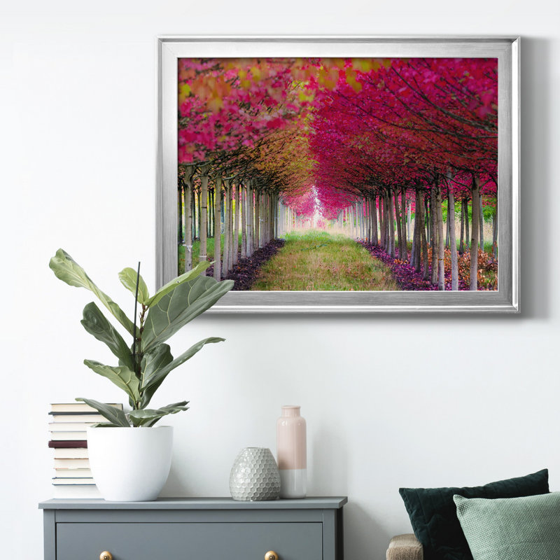 Forêt magique - peinture encadrée, Argent, H 26,5 po x l 36,5 po x P 1 po, Pas de tapis