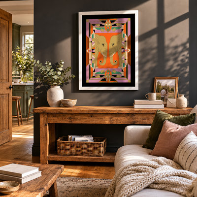 Symmetrical Butterfly Frame Eclectic - Framed Print