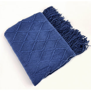 Irregular Rhombus Knitted Throw Blanket