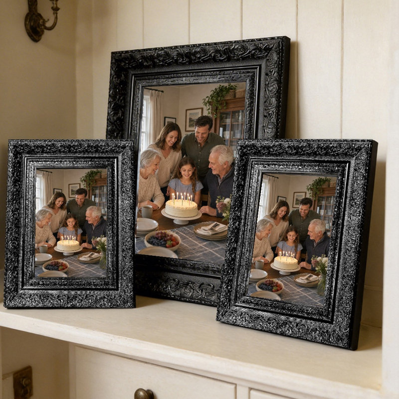 Picture Frame, Noir, 1, 5" W x 7" H