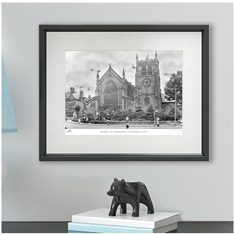 Derby, St Werburgh's Church C1955 - Single Picture Frame Print, 40cm H x 50cm W x 2.3cm D