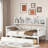 Modern Daybed With Storage Shelves And 2 Drawers-889292002