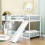 Lit superposé simple en bois avec glissade Evika-47813562