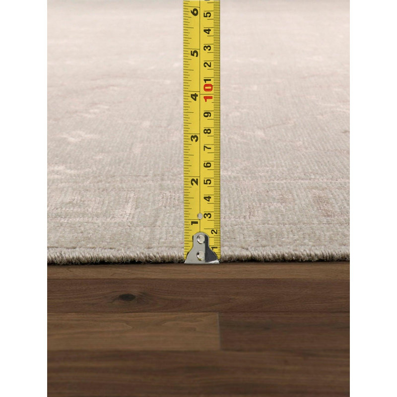 Hand Woven Cotton and Wool Area Rug, Rectangle 9'3" x 12'3"