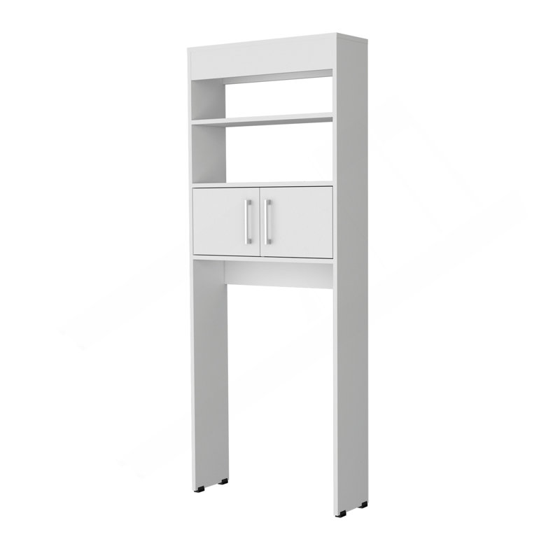 Bisbee 2-Door Over-The-Toilet Bathroom Storage Cabinet Shelf, White