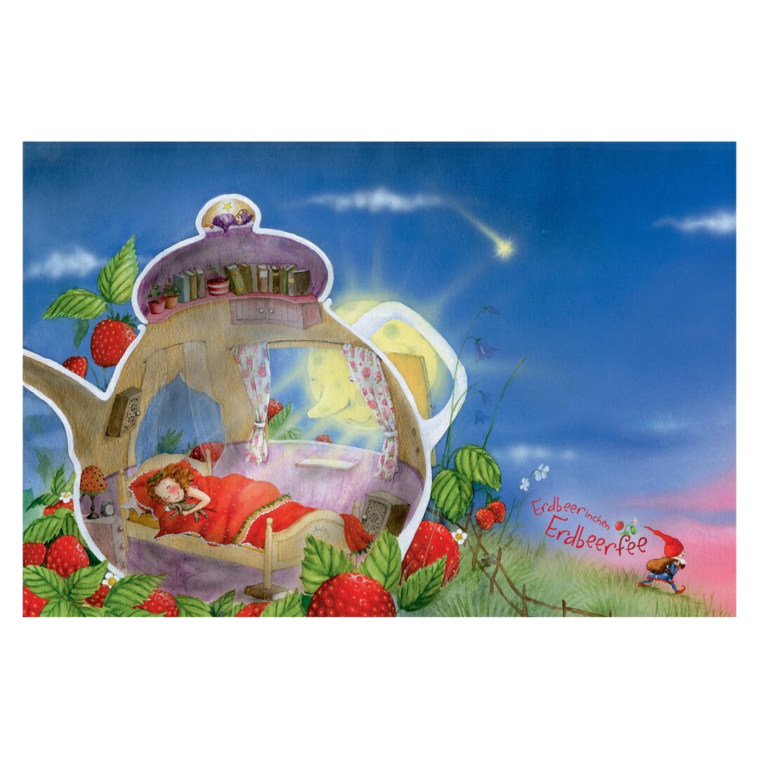 Strukturierte Fototapete Evie the Strawberry Fairy - Sleep well! 2,25 m x 336 cm