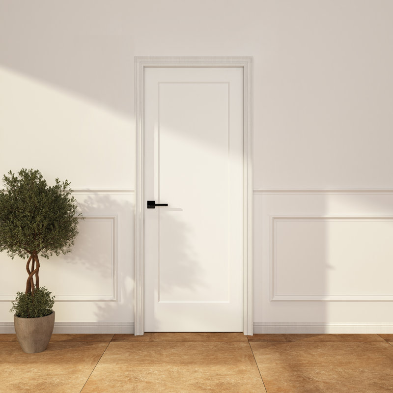 30 po x 30 po 1 panneau de porte intérieur moulé blanc à structure creuse apprêtée style Shaker, 30 po x 80 po