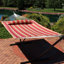 2-Person Quilted Polyester Spreader Bar Hammock - Red Stripe-24261103