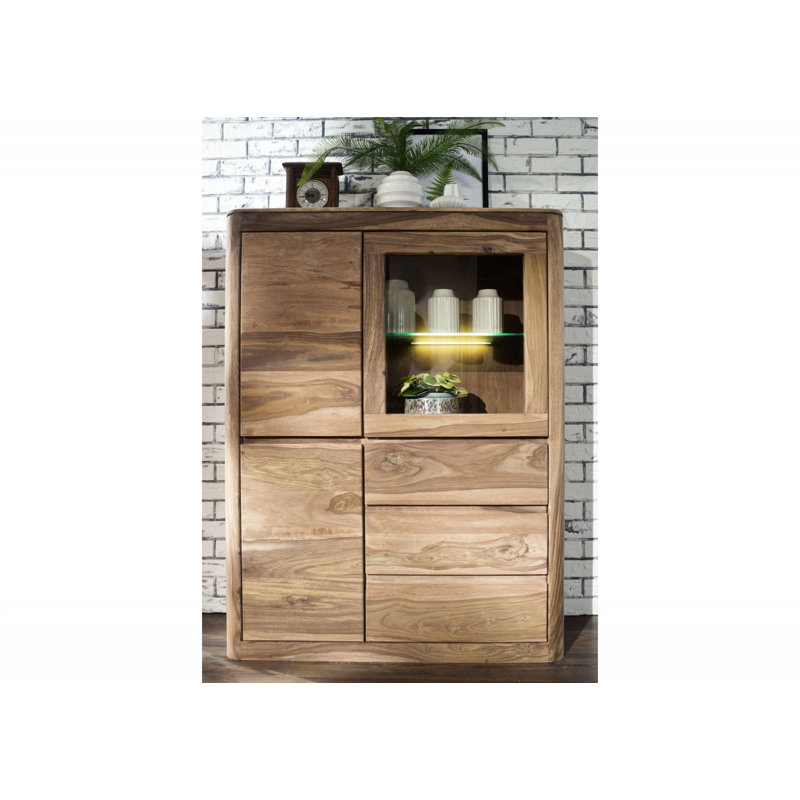 Toronto Display Cabinet, Smoked Cherry