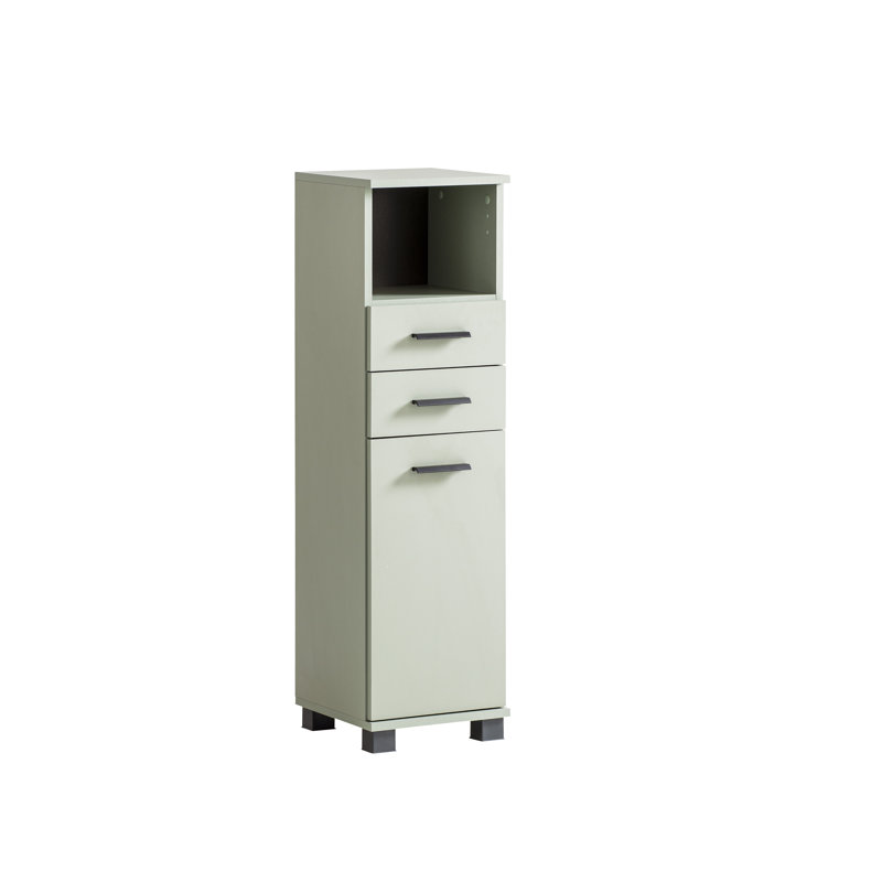 Hafley Bathroom Cabinet, Pistachio/Matte Black