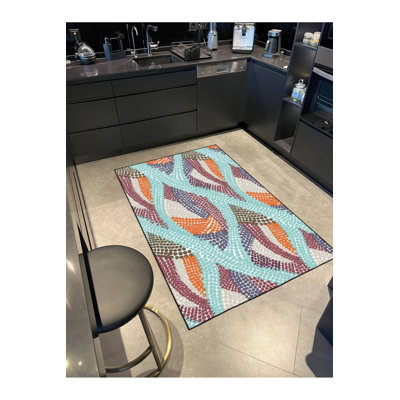 Mixed Colour Modern Patterned Decorative Washable Carpet