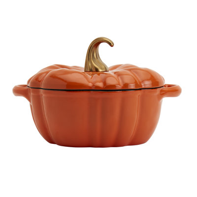 Smith and Clark Cast Iron Pumpkin Figural Dutch Oven -  TTU-U9232-EC