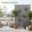 Paravent 6 panneaux gris foncé et cloison pliante persienne-128505362